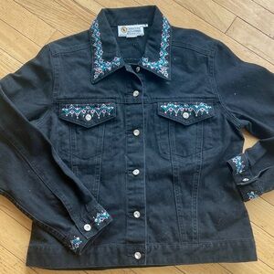 Christine Alexander Swarovski embellished denim jacket (size S)